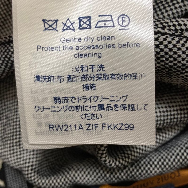 Louis Vuitton Since Monogram Jacquard Wool Skirt XS Black Gray White
