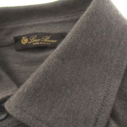 Loro Piana Cashmere Silk Long Sleeve Knit Polo Shirt 52 Khaki