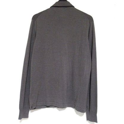 Loro Piana Cashmere Silk Long Sleeve Knit Polo Shirt 52 Khaki