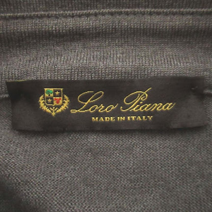 Loro Piana Cashmere Silk Long Sleeve Knit Polo Shirt 52 Khaki