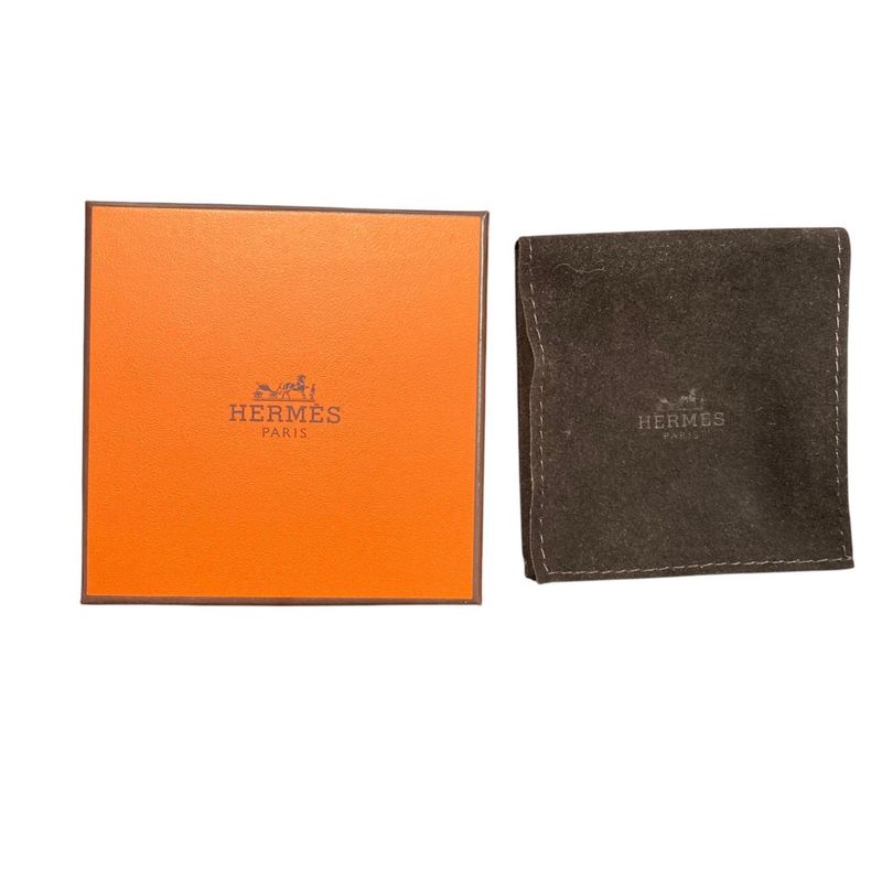 Hermes As de Coule PM Heart Motif Gpxleather Pendant Top Black Gold Brand