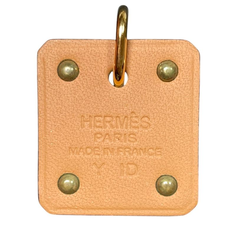 Hermes As de Coule PM Heart Motif Gpxleather Pendant Top Black Gold Brand