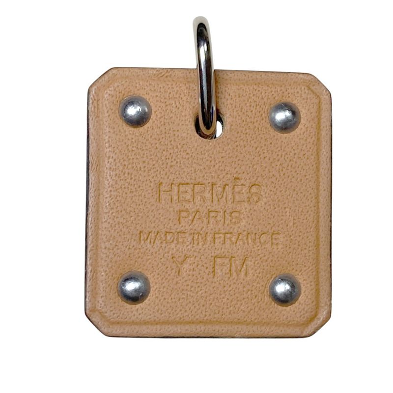 Hermes As de Coule PM Heart Motif Gpxleather Pendant Top Black Silver Brand