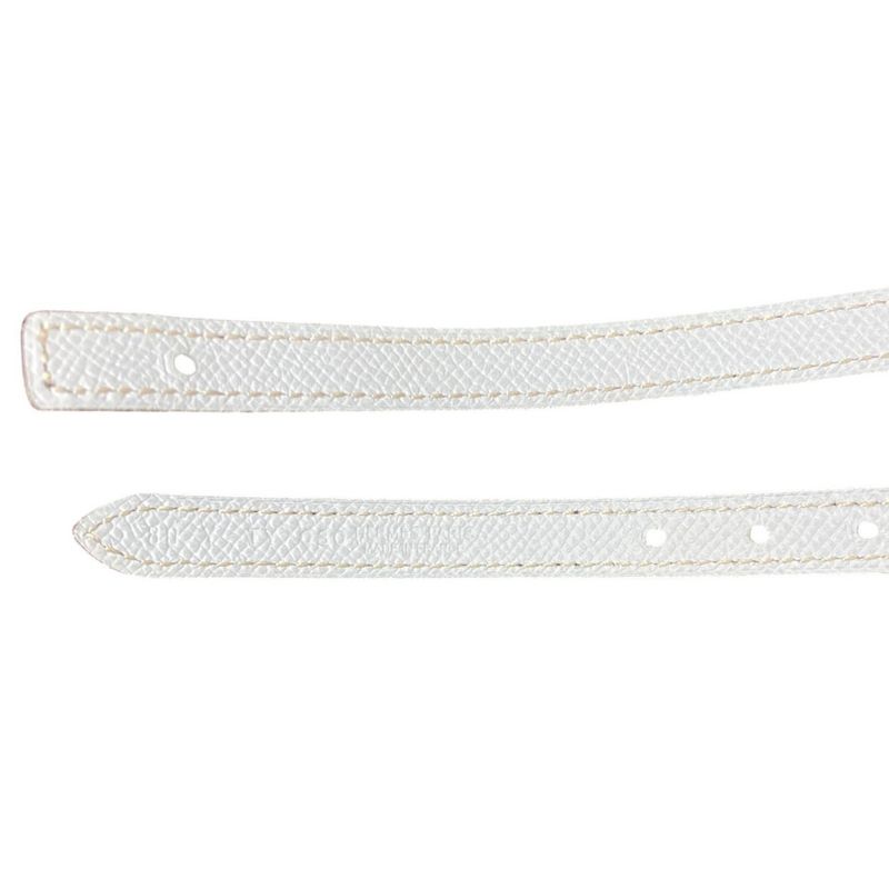Hermes Reversible Narrow Belt 80 Navy White