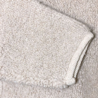 Celine Alpaca Cowl Boa Jacket Cardigan Gold Button M Beige