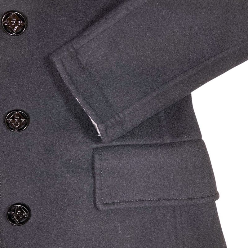 Louis Vuitton Monogram Ribbon Star Coat with Belt 36 Navy