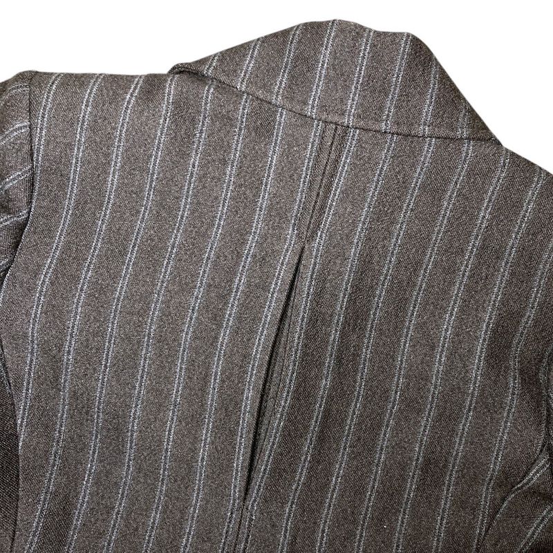 Loro Piana Silk Cashmere Blend Striped Double Breasted Jacket