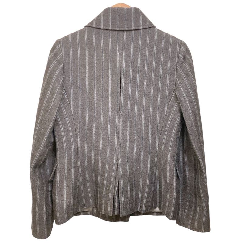 Loro Piana Silk Cashmere Blend Striped Double Breasted Jacket