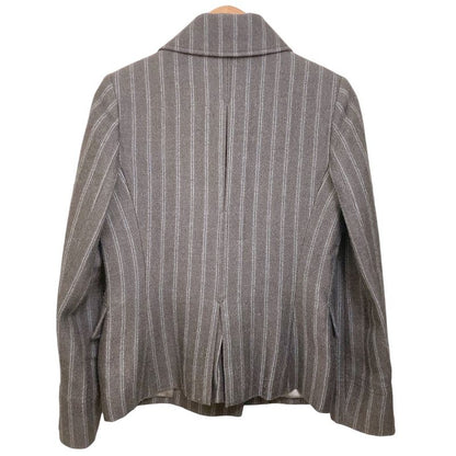 Loro Piana Silk Cashmere Blend Striped Double Breasted Jacket