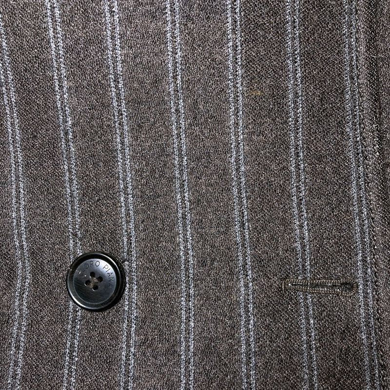 Loro Piana Silk Cashmere Blend Striped Double Breasted Jacket