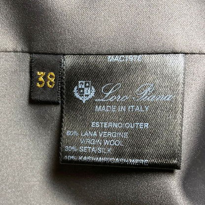 Loro Piana Silk Cashmere Blend Striped Double Breasted Jacket