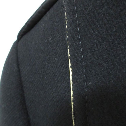 Prada Vintage Eyelet Studded Long Coat 38 Black
