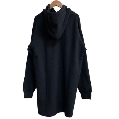 Gucci Logo Print Sweatshirt Long Hoodie Dress M Black