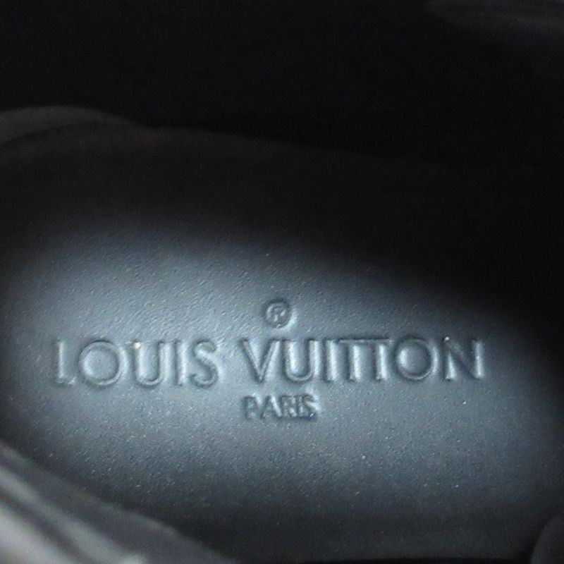 Louis Vuitton Monogram Embossed Side Zip High Cut Sneakers 36