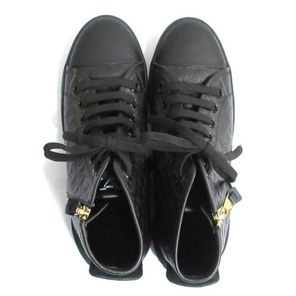 Louis Vuitton Monogram Embossed Side Zip High Cut Sneakers 36