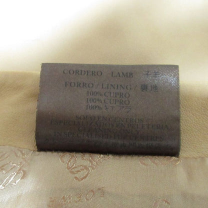 Loewe Front Slit Leather Skirt Brown