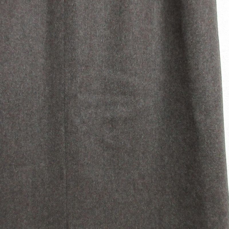 Chanel Vintage Mid Length Wool Skirt 40 Gray