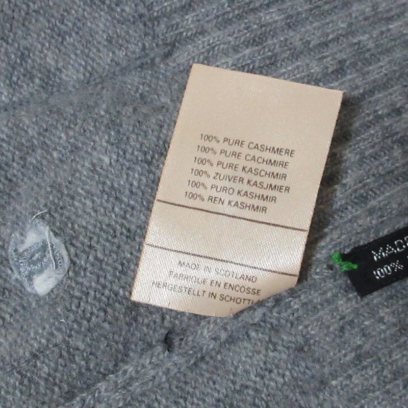 Chanel Vintage Black Bar Button Cashmere Knit Cardigan 3 Gray- Ivory