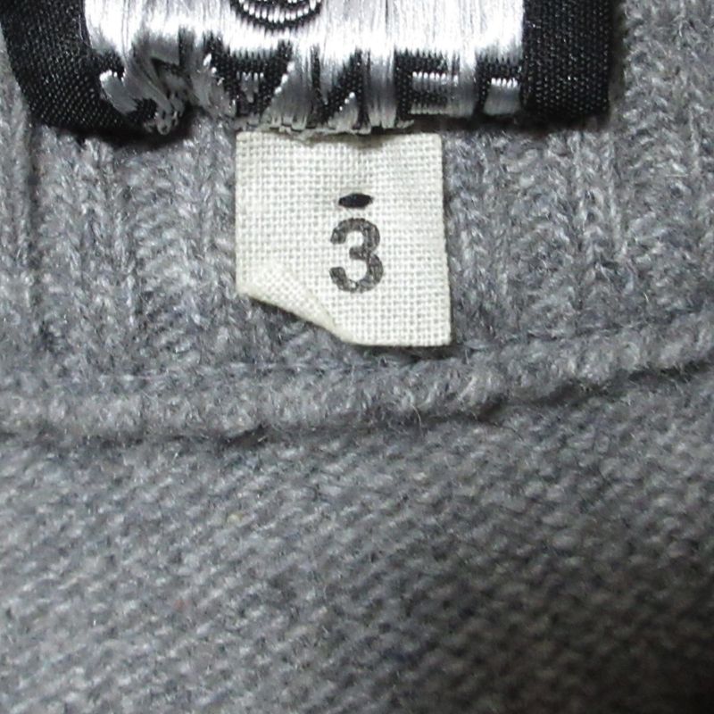 Chanel Vintage Black Bar Button Cashmere Knit Cardigan 3 Gray- Ivory