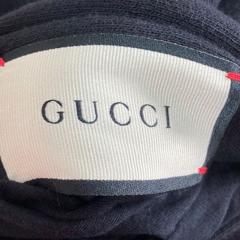 Gucci Tennis Flora Print Reversible Sweatshirt Cardigan Black
