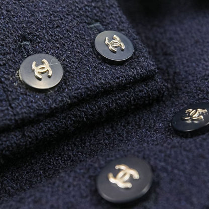 Chanel CC Logo Button Tweed Jacket Skirt Set 38
