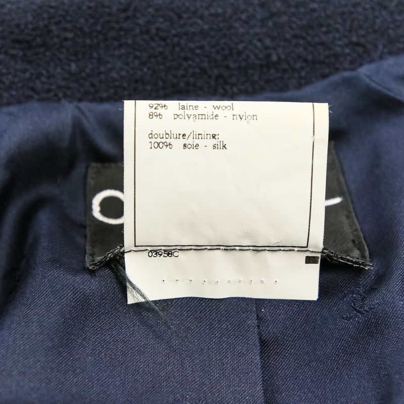 Chanel CC Logo Button Tweed Jacket Skirt Set 38