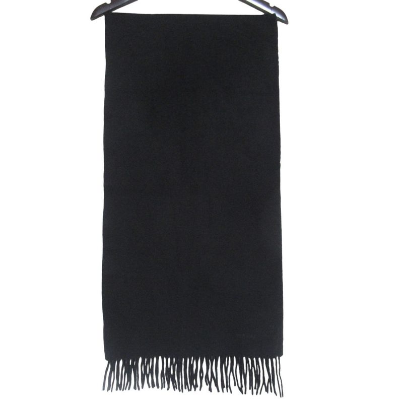 Hermes Cashmere Fringe Scarf Black