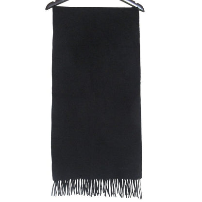 Hermes Cashmere Fringe Scarf Black