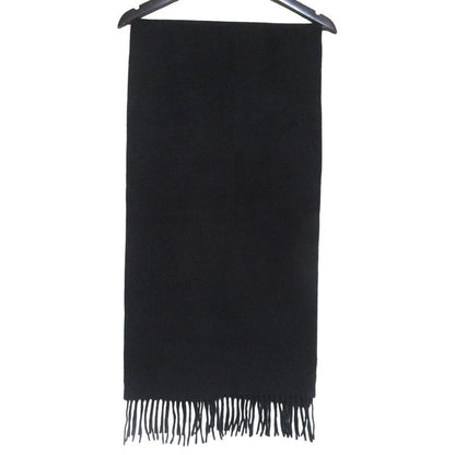 Hermes Cashmere Fringe Scarf Black