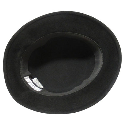 Hermes Lapin Rabbit 100% Leather Trim Hat 57 Black Charcoal