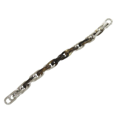 Hermes Amarage Bracelet Buffalo Horn Metal Brown Silver-brown