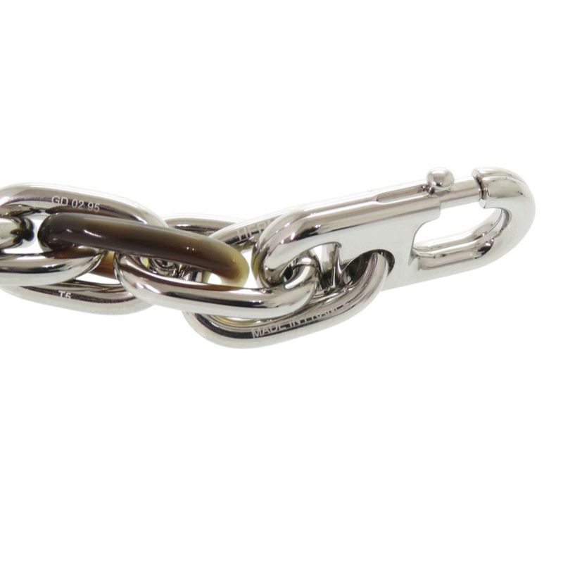 Hermes Amarage Bracelet Buffalo Horn Metal Brown Silver-brown