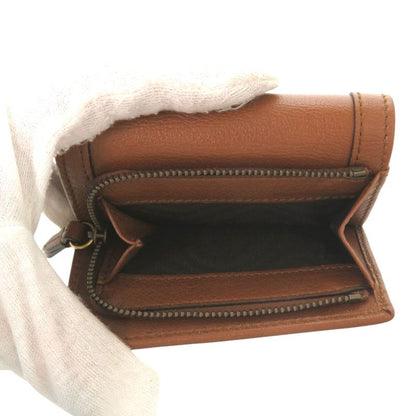 Gucci Diana Bamboo Compact Wallet GG Marmont Gold Leather