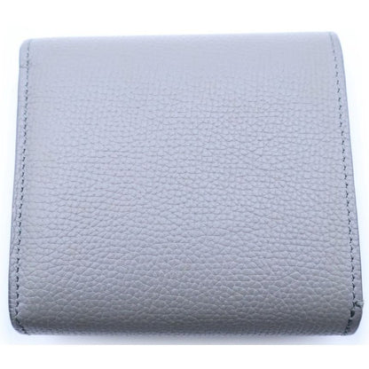 Loewe Anagram Compact Flap Wallet Gray Leather Trifold