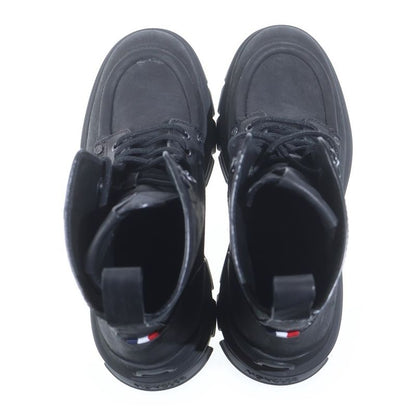 Moncler Hevea City Lace Up Combat Boots Black