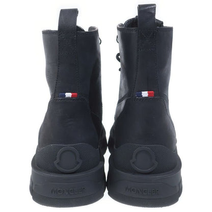 Moncler Hevea City Lace Up Combat Boots Black