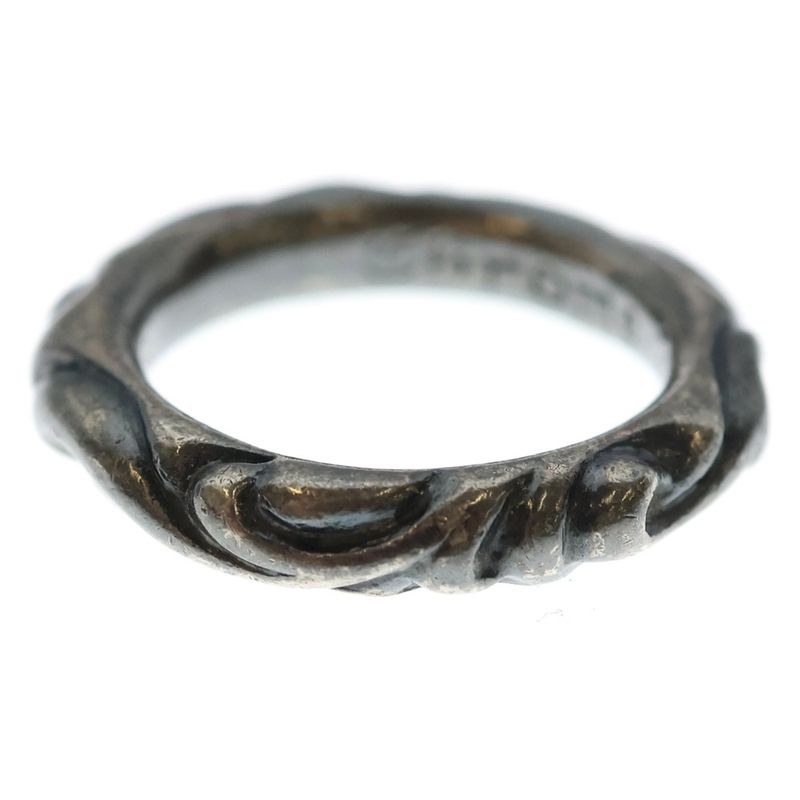 Chrome Hearts Scrl Band Scroll Ring Silver