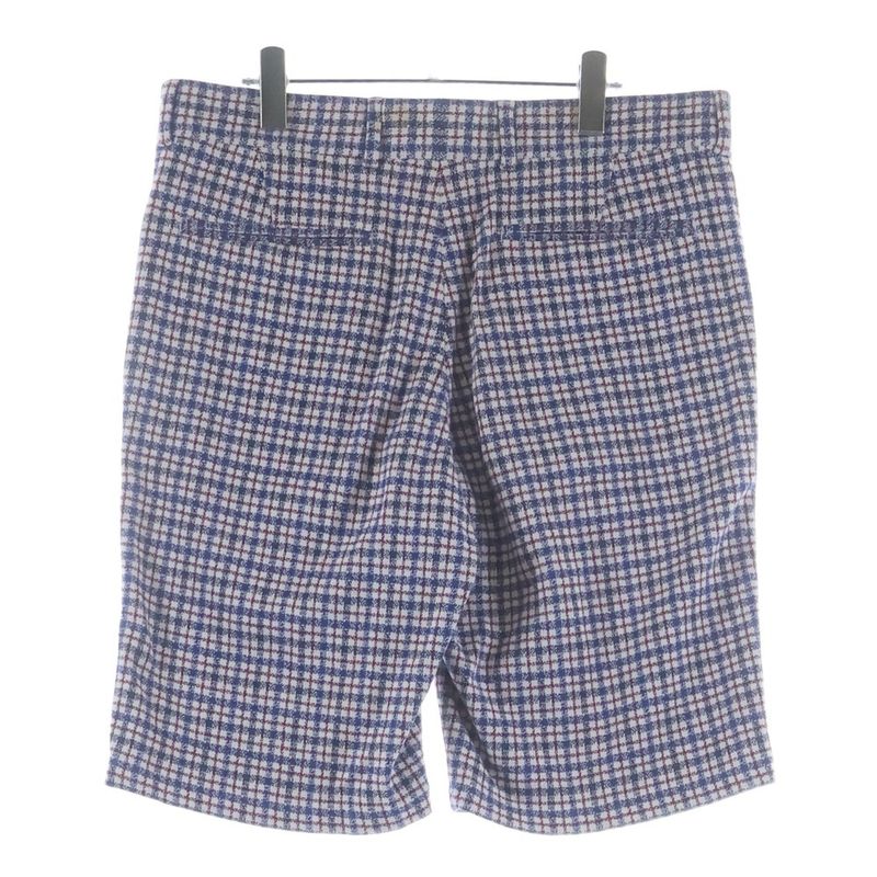 Louis Vuitton Cotton Glen Check Shorts Blue Red Pants Blue-red