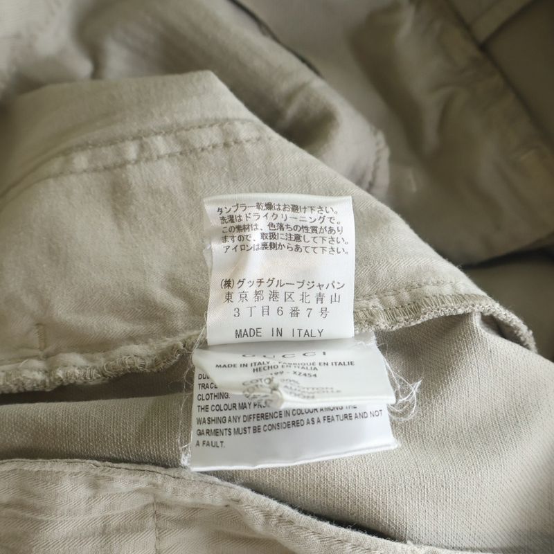 Gucci Chino Pants Straight Beige