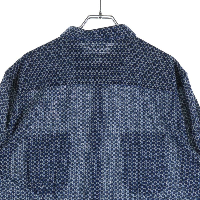 Gucci Silk Work Shirt Short Sleeve Top Button Down All Over