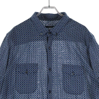 Gucci Silk Work Shirt Short Sleeve Top Button Down All Over