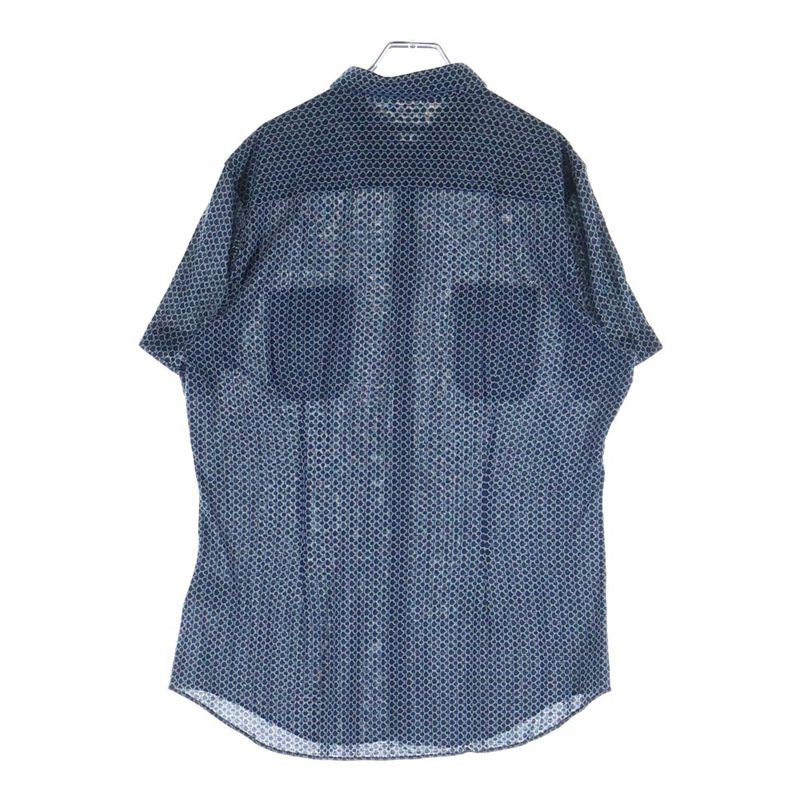 Gucci Silk Work Shirt Short Sleeve Top Button Down All Over