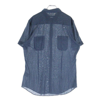 Gucci Silk Work Shirt Short Sleeve Top Button Down All Over
