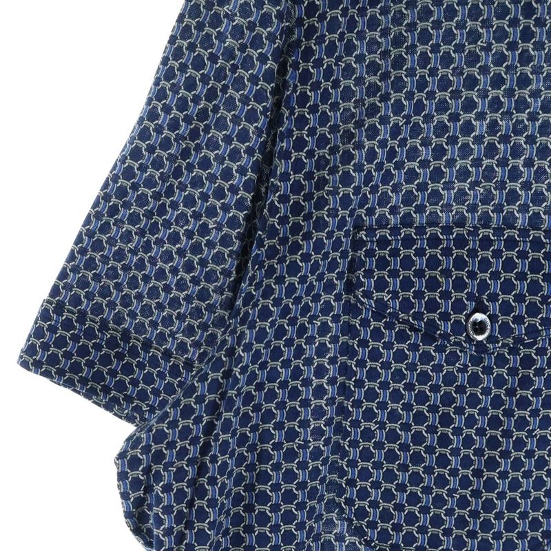 Gucci Silk Work Shirt Short Sleeve Top Button Down All Over