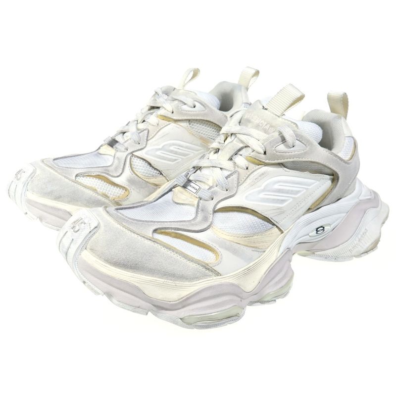 Balenciaga Cargo Vintage Wash Low Cut Sneakers White