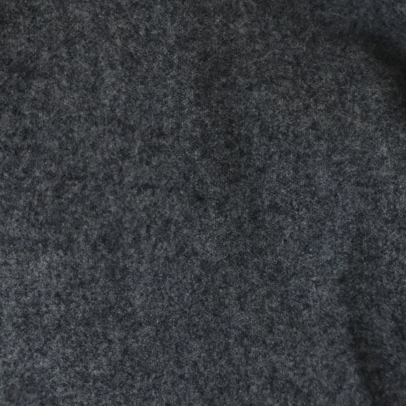 Moncler Long Sleeve Wool Shirt with Logo Patch Gray