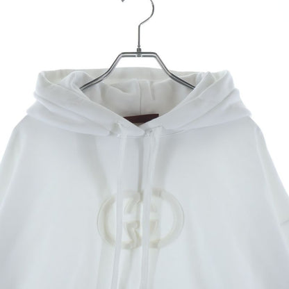 Gucci GG Embossed Logo Cotton Pullover Sweatshirt Hoodie White Sweater