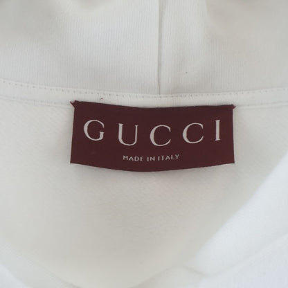 Gucci GG Embossed Logo Cotton Pullover Sweatshirt Hoodie White Sweater