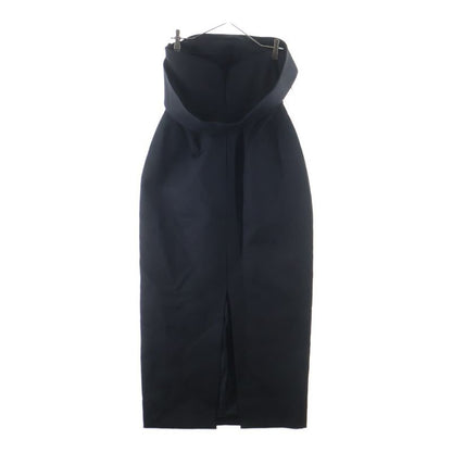 Celine Wool Halter Neck Long Dress Black