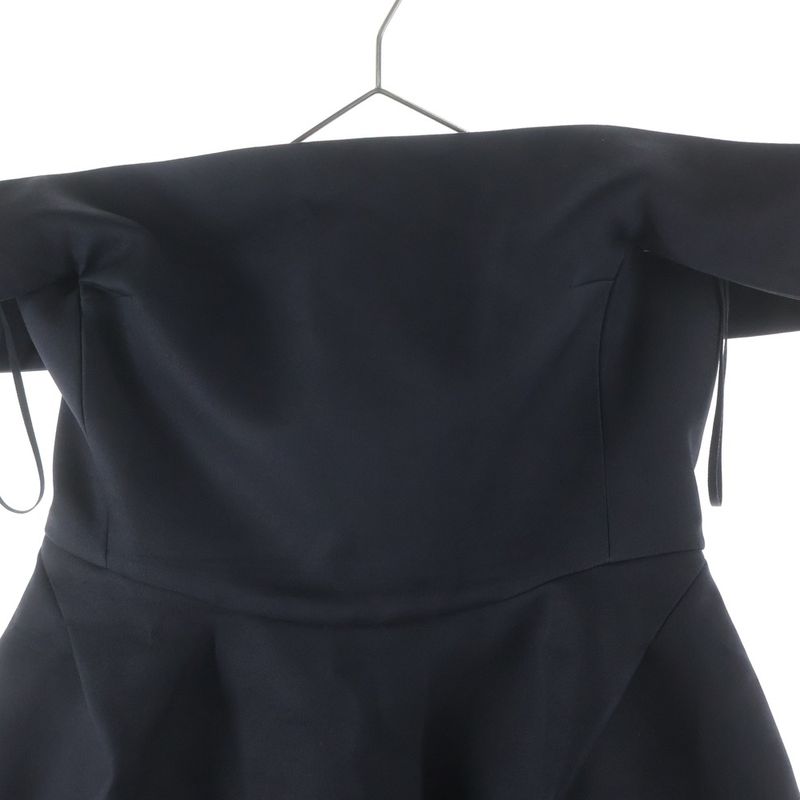 Celine Wool Halter Neck Long Dress Black